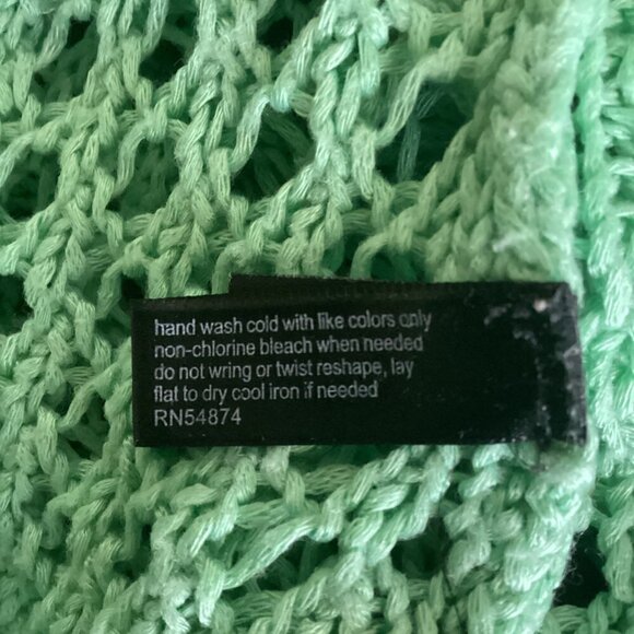 The Limited Open Knit/Mesh/Crochet Tank Top Sz S Green 151J - Picture 9 of 9